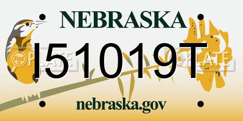 I51019T Nebraska License Plate