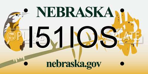 I51IOS Nebraska License Plate