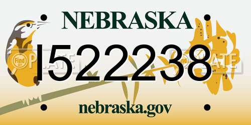 I522238 Nebraska License Plate