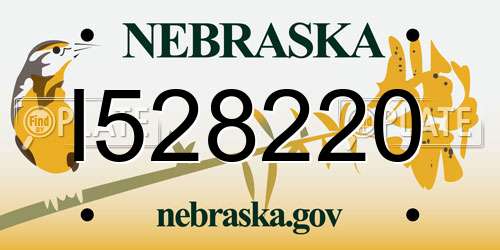 I528220 Nebraska License Plate