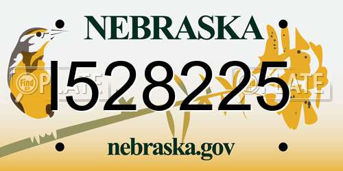 I528225 Nebraska License Plate