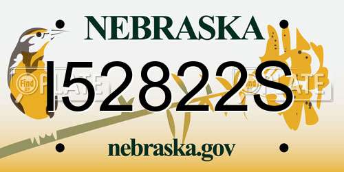 I52822S Nebraska License Plate