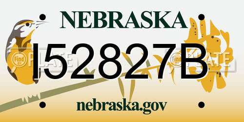 I52827B Nebraska License Plate