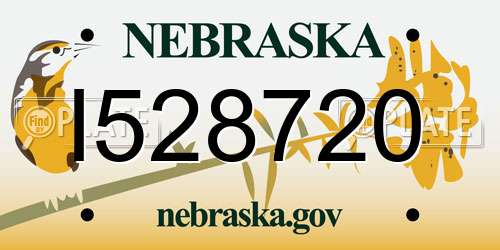 I528720 Nebraska License Plate