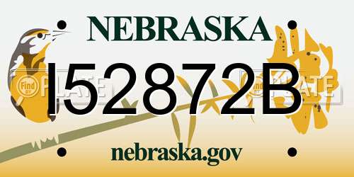 I52872B Nebraska License Plate
