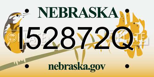 I52872Q Nebraska License Plate