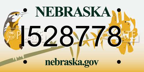 I528778 Nebraska License Plate