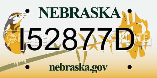 I52877D Nebraska License Plate