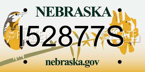 I52877S Nebraska License Plate