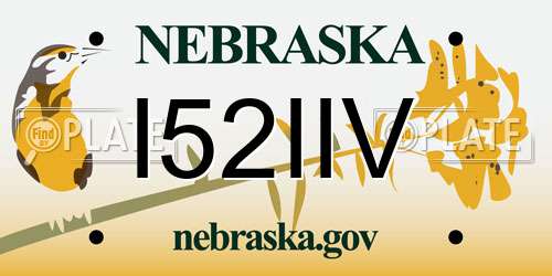 I52IIV Nebraska License Plate
