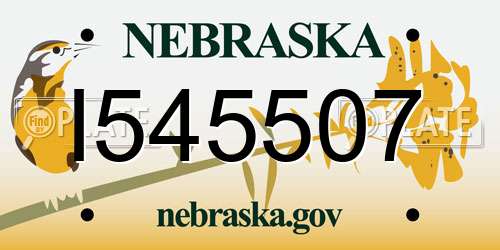 I545507 Nebraska License Plate