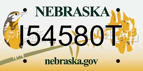 I54580T Nebraska License Plate
