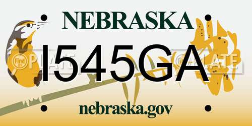 I545GA Nebraska License Plate