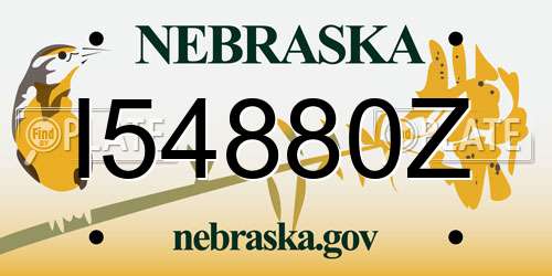 I54880Z Nebraska License Plate