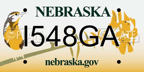 I548GA Nebraska License Plate