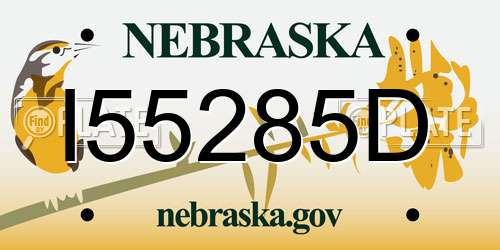 I55285D Nebraska License Plate