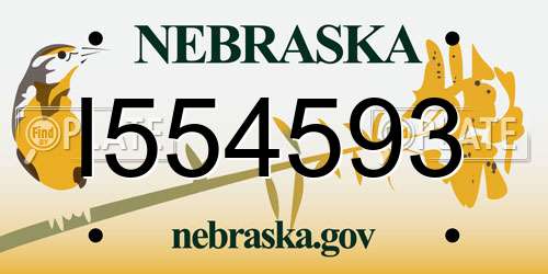 I554593 Nebraska License Plate
