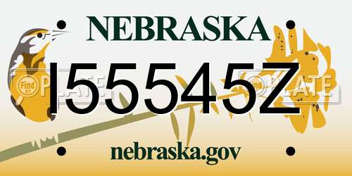 I55545Z Nebraska License Plate