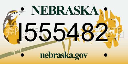 I555482 Nebraska License Plate