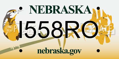 I558RO Nebraska License Plate