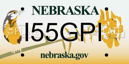 I55GPI Nebraska License Plate
