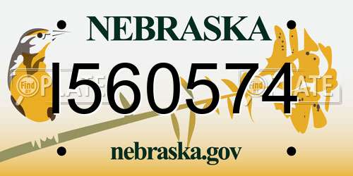 I560574 Nebraska License Plate