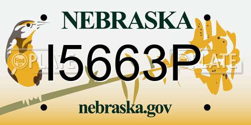 I5663P Nebraska License Plate