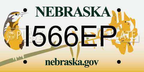 I566EP Nebraska License Plate