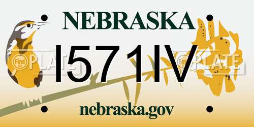 I571IV Nebraska License Plate