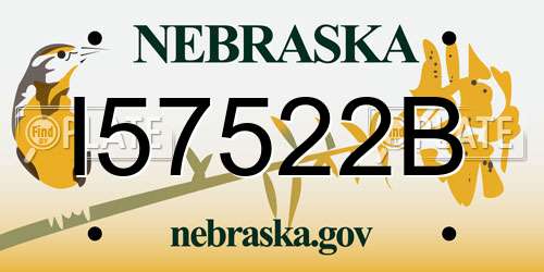 I57522B Nebraska License Plate