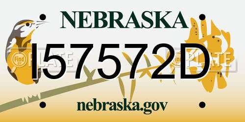 I57572D Nebraska License Plate