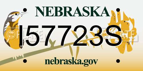 I57723S Nebraska License Plate