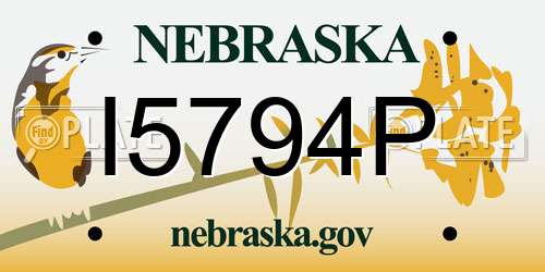 I5794P Nebraska License Plate