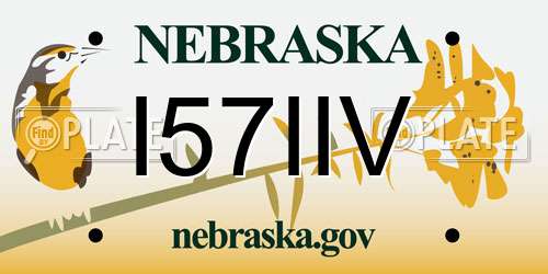 I57IIV Nebraska License Plate