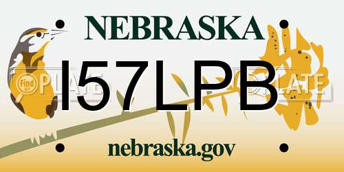 I57LPB Nebraska License Plate