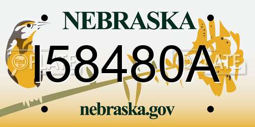 I58480A Nebraska License Plate