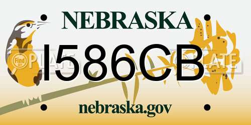 I586CB Nebraska License Plate