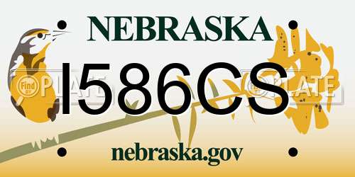I586CS Nebraska License Plate