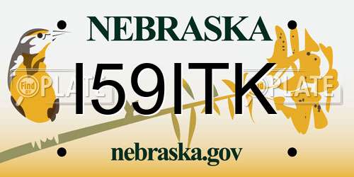 I59ITK Nebraska License Plate