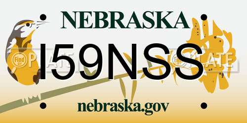 I59NSS Nebraska License Plate