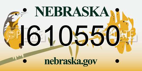 I610550 Nebraska License Plate