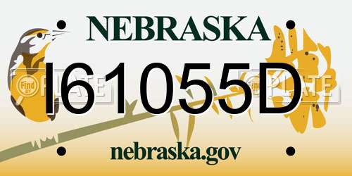 I61055D Nebraska License Plate