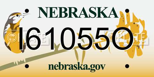 I61055O Nebraska License Plate