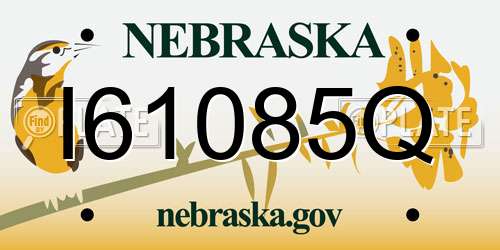 I61085Q Nebraska License Plate