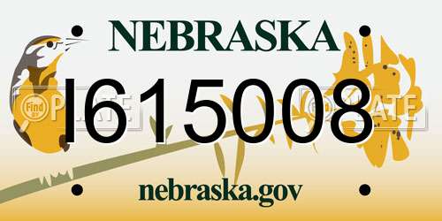 I615008 Nebraska License Plate