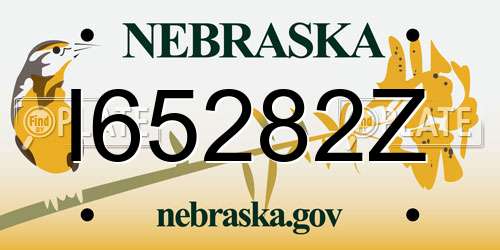I65282Z Nebraska License Plate