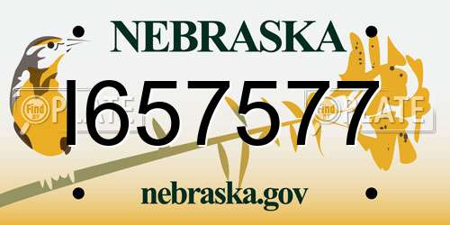 I657577 Nebraska License Plate