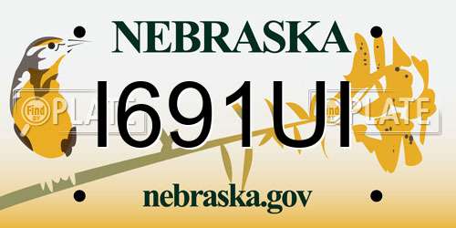 I691UI Nebraska License Plate