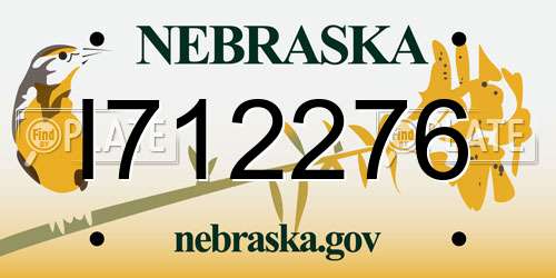 I712276 Nebraska License Plate
