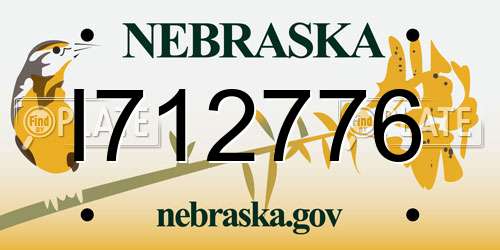 I712776 Nebraska License Plate